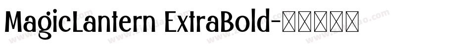 MagicLantern ExtraBold字体转换